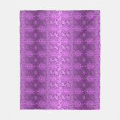 Retro-Blumen-Violett-Design Fleecedecke (Vorderseite)