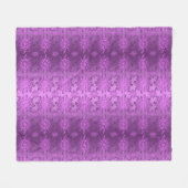 Retro-Blumen-Violett-Design Fleecedecke (Vorderseite (Horizontal))