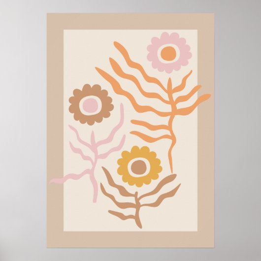 Retro-Blumenart II Poster (Vorne)