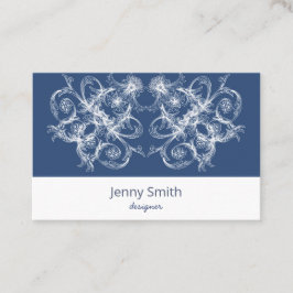 Retro Blumenbarock Visitenkarte