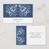 Retro Blumenbarock Visitenkarte (Vorne/Hinten)