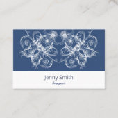 Retro Blumenbarock Visitenkarte (Vorderseite)