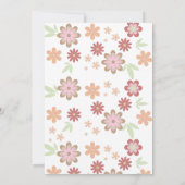 Retro-Blumenbrunch und Bubbly-Brautparty Einladung (Rückseite)