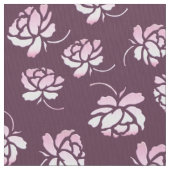 Retro Blumenburgunder-Muster Stoff (Nahaufnahme)