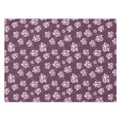 Retro Blumenburgunder-Muster Tischdecke (Vorderseite (Horizontal))