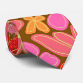 Retro-Blumendesign illustriert Krawatte (Gerollt)