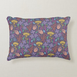 Retro Blumendesign mit Blume und Früchten. Dekokissen
