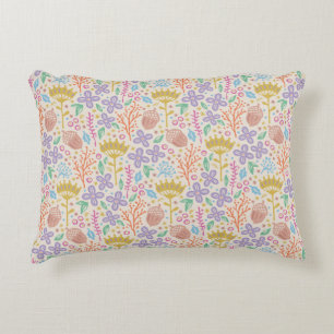 Retro-Blumendesign mit Blumen und Früchten. Dekokissen