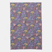 Retro-Blumendesign mit Blumen und Früchten. Geschirrtuch (Vertikal)