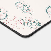 Retro-Blumendesign mit Imitate Blue Glitzer Schreibtischunterlage (Ecke)