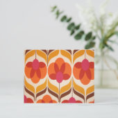 Retro-Blumendesign Postkarte (Stehend Vorderseite)