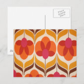 Retro-Blumendesign Postkarte (Vorne/Hinten)
