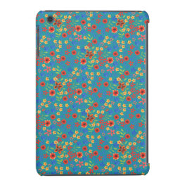 Retro-Blumendruck auf Aquamarinem Fall-Mate-iPad-F Case-Mate iPhone Hülle