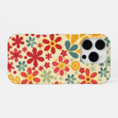 Retro. Blumenelemente iPhone Hülle (Rückseite (Horizontal))