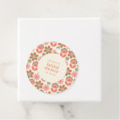 Retro-Blumenfeder Rosa Brautparty Geschenkanhänger (Beispiel)