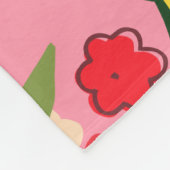 Retro-Blumenfelder Fleecedecke (Ecke)