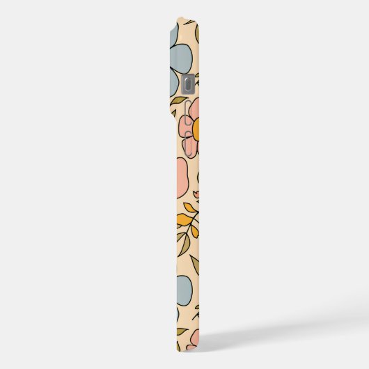 Retro-Blumenfreude iPhone Hülle (Linke Seite)