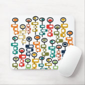 Retro-Blumengarten Mousepad (Mit Mouse)