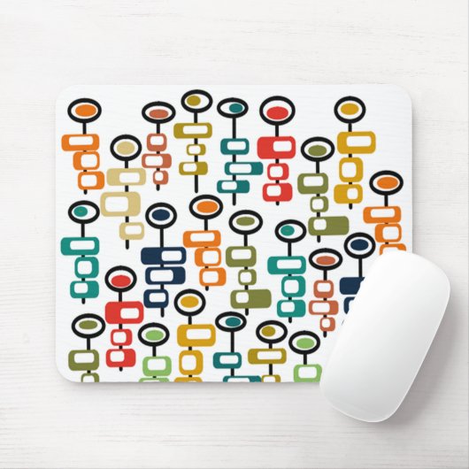 Retro-Blumengarten Mousepad (Mit Mouse)