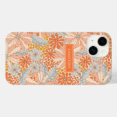 Retro-Blumengarten-Muster Case-Mate iPhone Hülle (Rückseite (Horizontal))