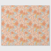 Retro-Blumengarten-Muster Geschenkpapier (Flach)