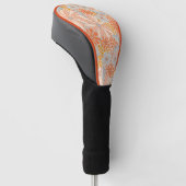 Retro-Blumengarten-Muster Golf Headcover (angewinkelt)