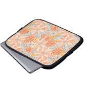 Retro-Blumengarten-Muster Laptopschutzhülle (Vorne Knopf)