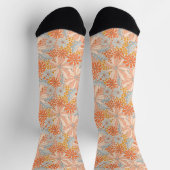 Retro-Blumengarten-Muster Socken (Oben)