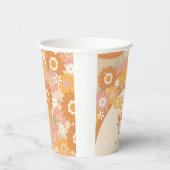 Retro Blumengebäck Pappbecher (Rechts)