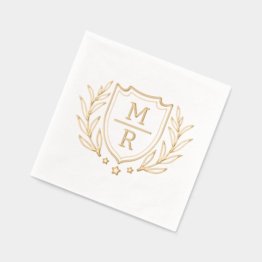 Retro Blumengestanzter Napkins. Servietten Mit Folie (Links)