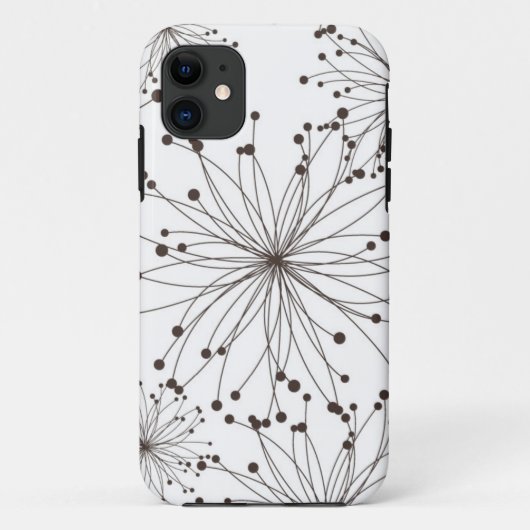 Retro Blumenhintergrund Case-Mate iPhone Hülle (Rückseite)