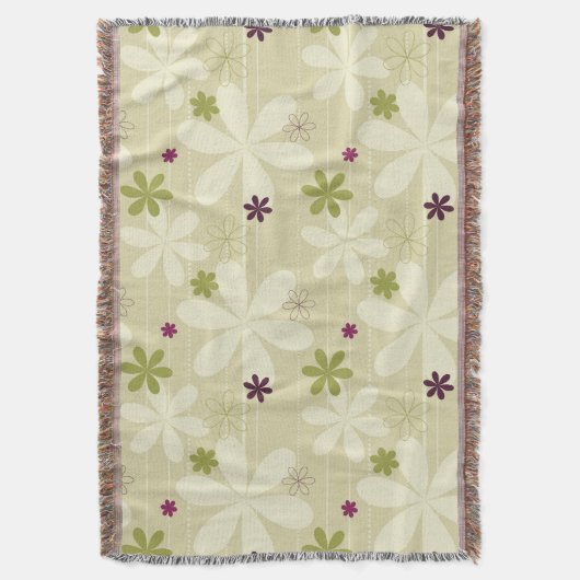 Retro Blumenhintergrund Decke (Vorderseite Vertikal)