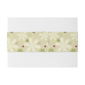 Retro Blumenhintergrund Einladungsbanderole (Rückseitenbeispiel)