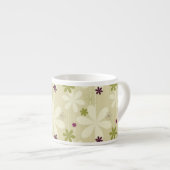 Retro Blumenhintergrund Espressotasse (Vorderseite Rechts)