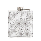 Retro Blumenhintergrund Flachmann (Rückseite)