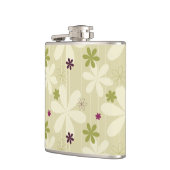 Retro Blumenhintergrund Flachmann (Links)