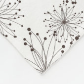 Retro Blumenhintergrund Fleecedecke (Ecke)