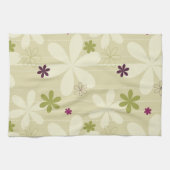 Retro Blumenhintergrund Geschirrtuch (Horizontal)
