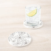 Retro Blumenhintergrund Getränkeuntersetzer (Seite)