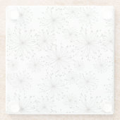 Retro Blumenhintergrund Glasuntersetzer (Rückseite)