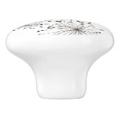 Retro Blumenhintergrund Keramikknauf (Seitenansicht)