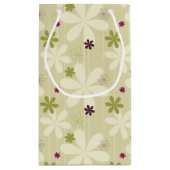 Retro Blumenhintergrund Kleine Geschenktüte (Rückseite)