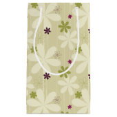 Retro Blumenhintergrund Kleine Geschenktüte (Vorderseite)