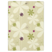 Retro Blumenhintergrund Klemmbrett (Rückseite)