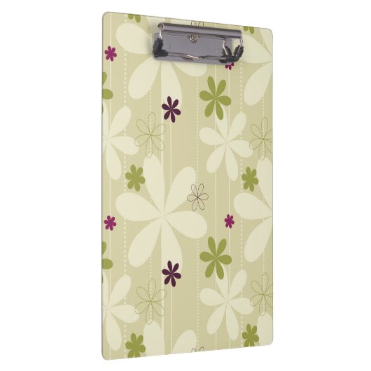 Retro Blumenhintergrund Klemmbrett (Rechts)