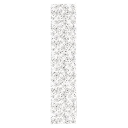 Retro Blumenhintergrund Kurzer Tischläufer (Vorderseite)