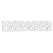 Retro Blumenhintergrund Kurzer Tischläufer (Horizontal)