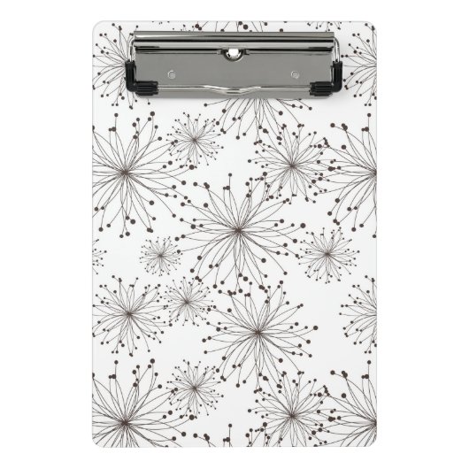 Retro Blumenhintergrund Mini Klemmbrett (Vorderseite)