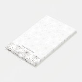 Retro Blumenhintergrund Post-it Klebezettel (angewinkelt)