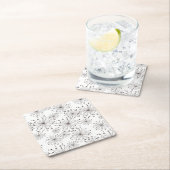 Retro Blumenhintergrund Rechteckiger Pappuntersetzer (Vor Ort)